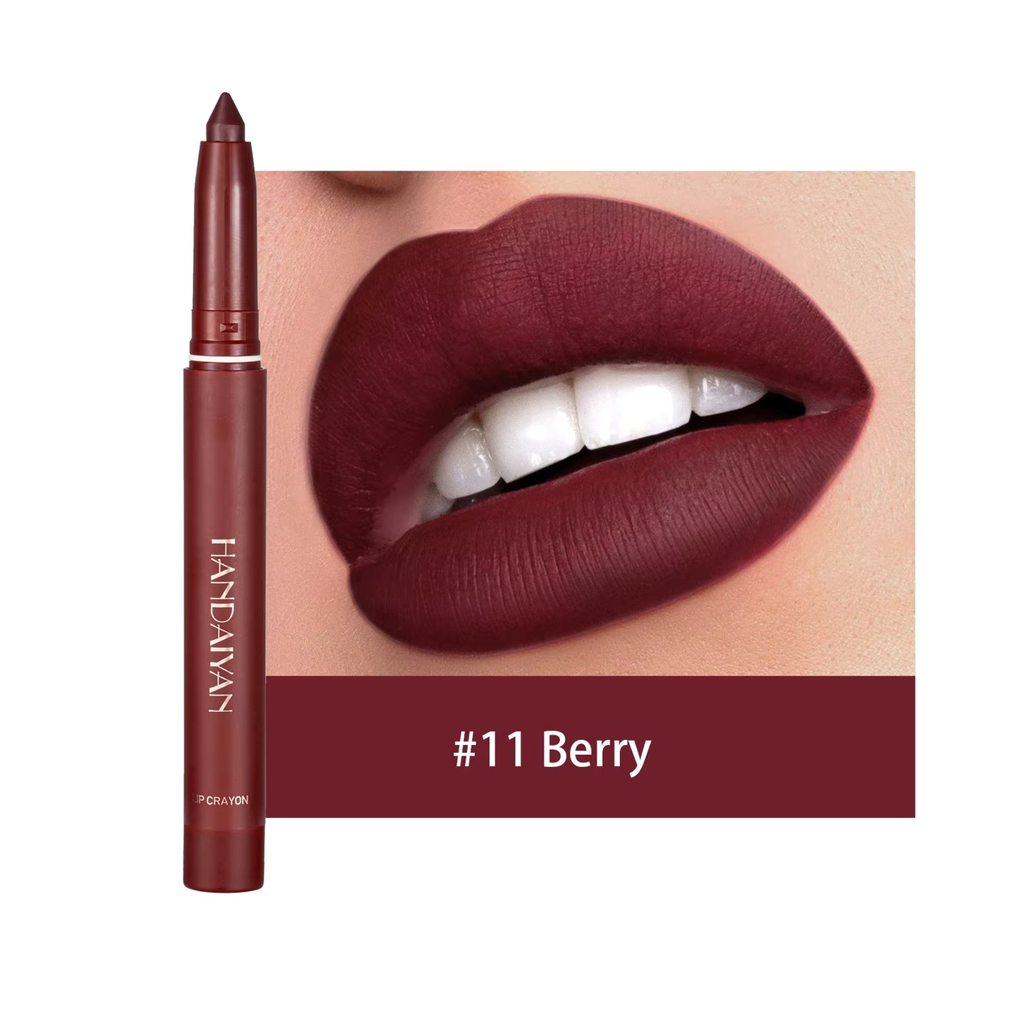 9 kleuren matte lippenstift in penvorm, nude roze matte vaste lipgloss, waterdichte, langdurige lippenstift in potloodvorm, lipliner, lipmake-up.